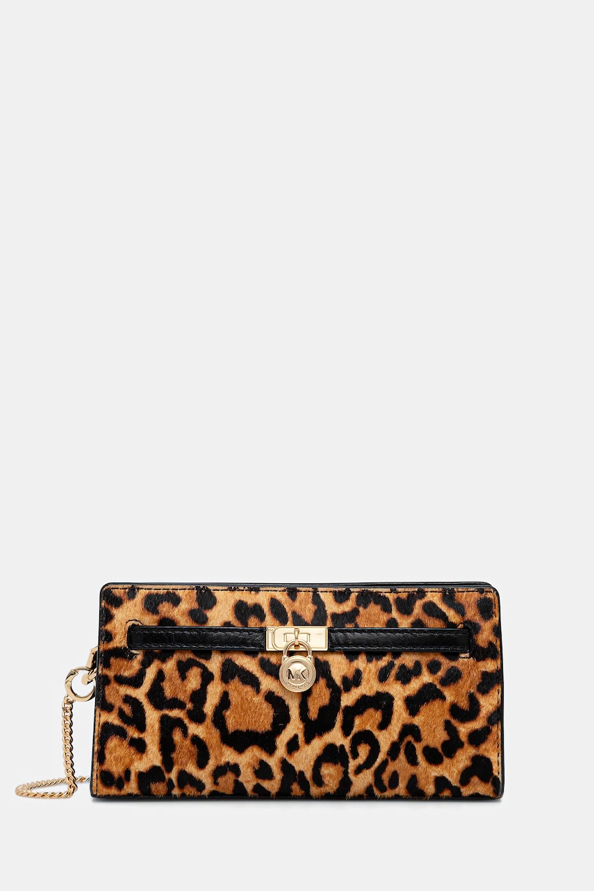 Kožená kabelka MICHAEL Michael Kors hnědá barva, 32F5GNXC0H