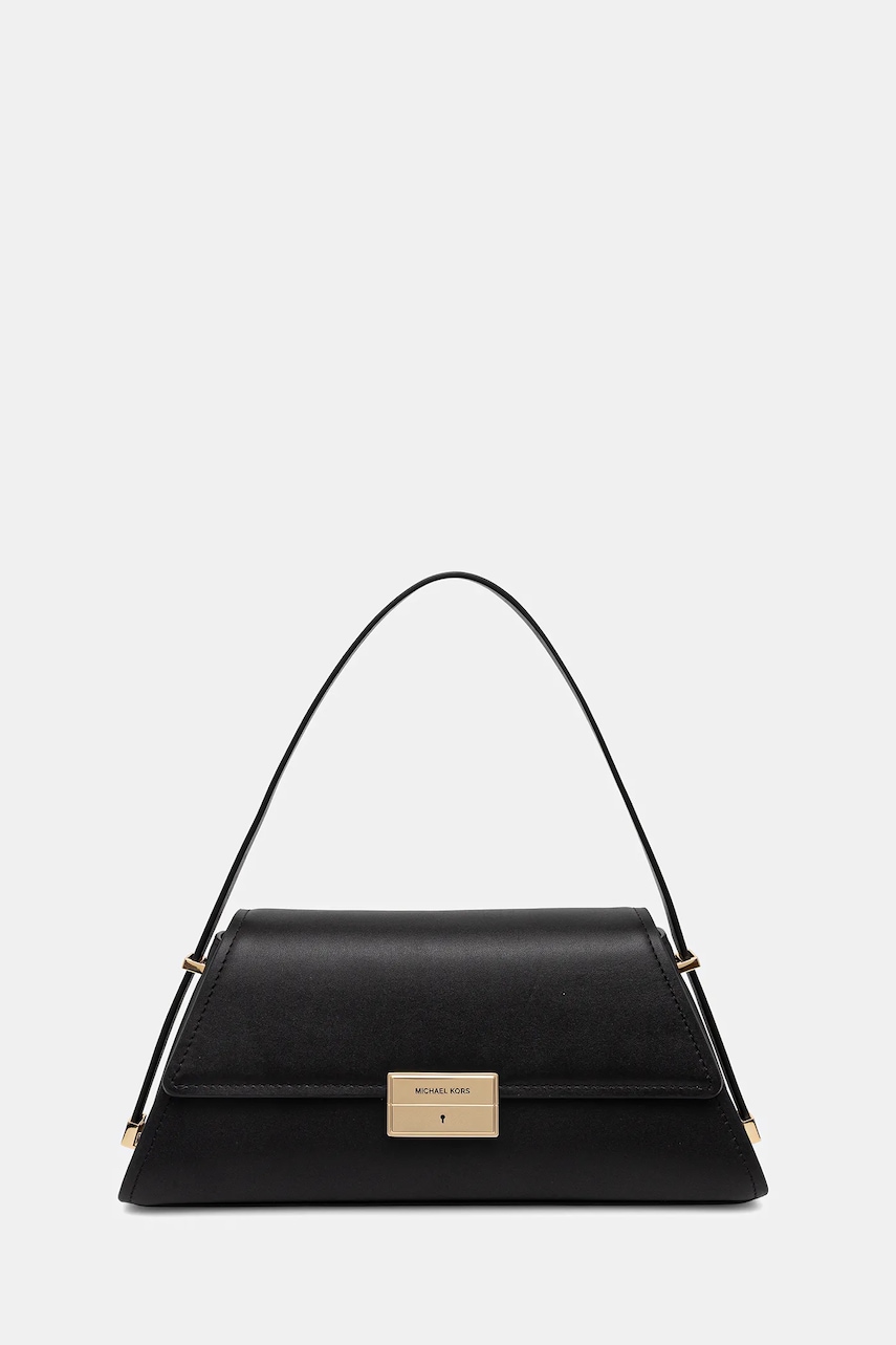 Kožená kabelka MICHAEL Michael Kors LUDLOW černá barva, 30F4GLNL2L