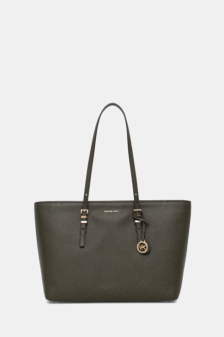 Kožená kabelka MICHAEL Michael Kors QUINN vínová barva, 30T5GQNT9L