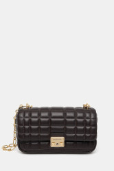 Kožená kabelka MICHAEL Michael Kors TRIBECA hnědá barva, 30R4G2RL7L