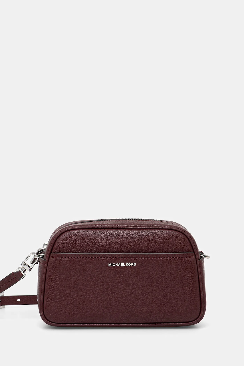 Kožená kabelka MICHAEL Michael Kors vínová barva, 32F5SJ6C5L