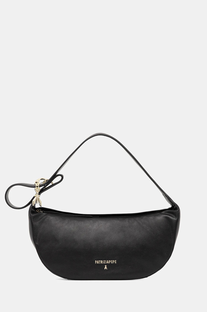 Kožená kabelka Patrizia Pepe černá barva, 8B0274 L164