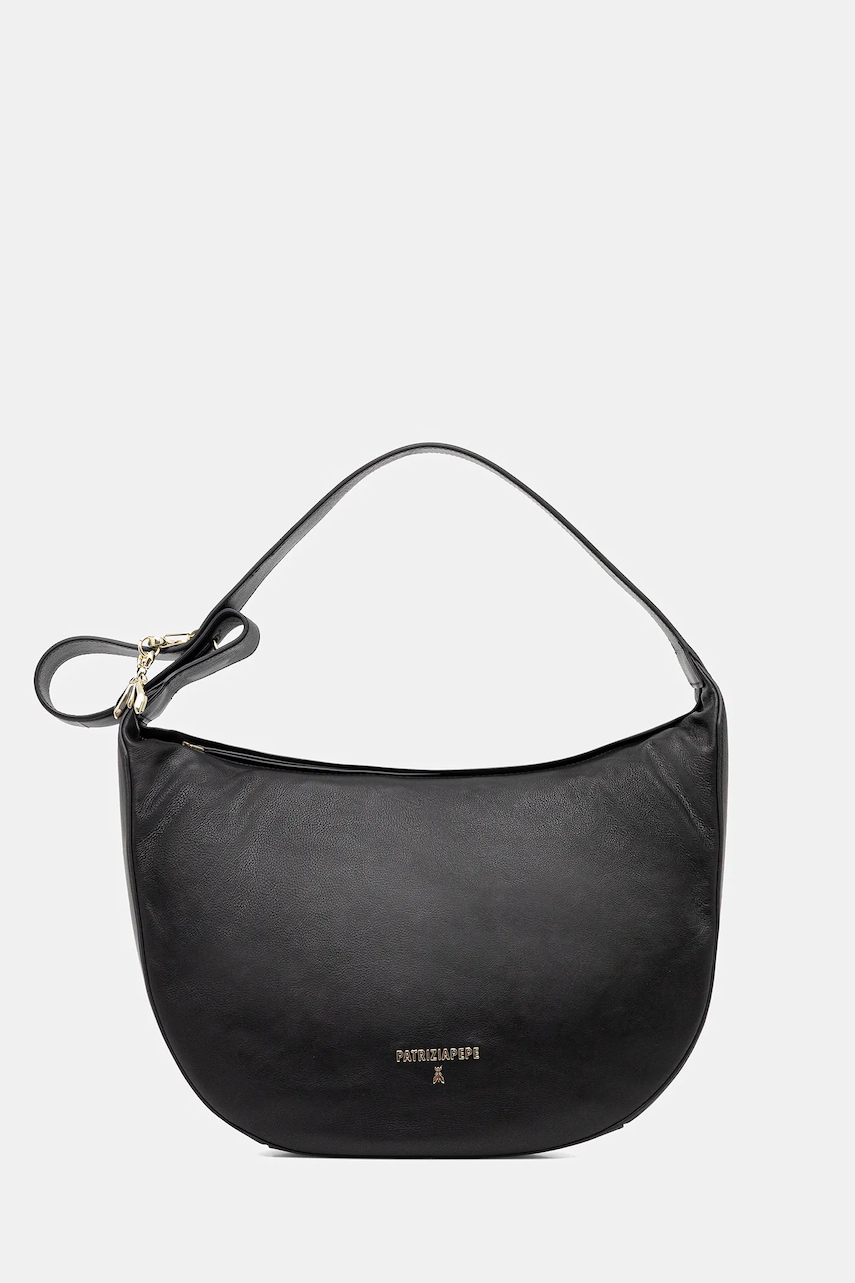 Kožená kabelka Patrizia Pepe černá barva, 8B0278 L164
