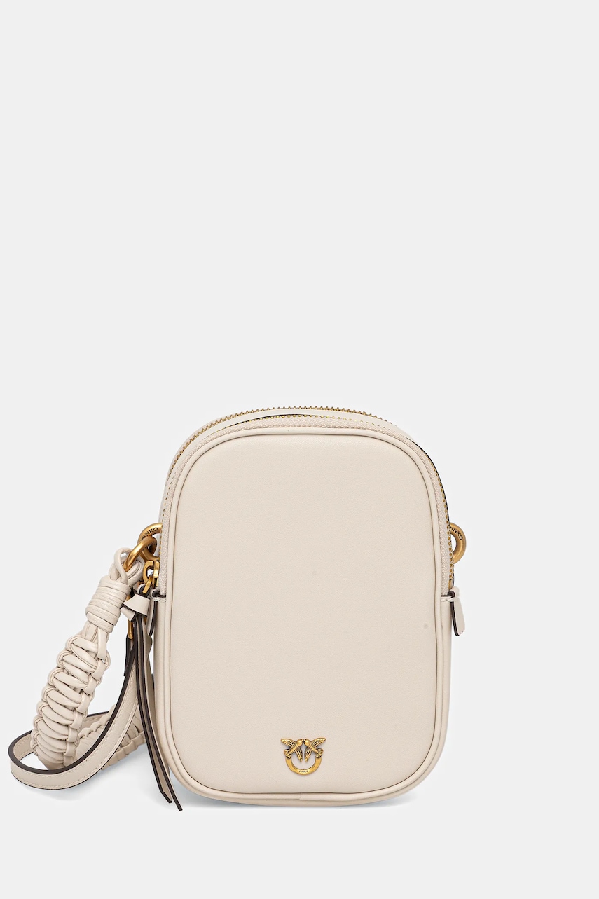 Kožená kabelka Pinko béžová barva, 105134 A2OB