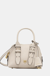 Kožená kabelka Pinko béžová barva, 105333 A0QO