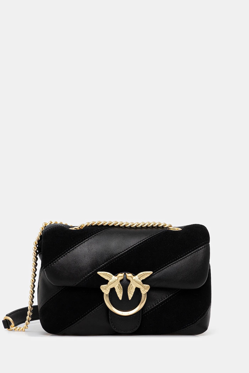 Kožená kabelka Pinko černá barva, 100039 A2JY