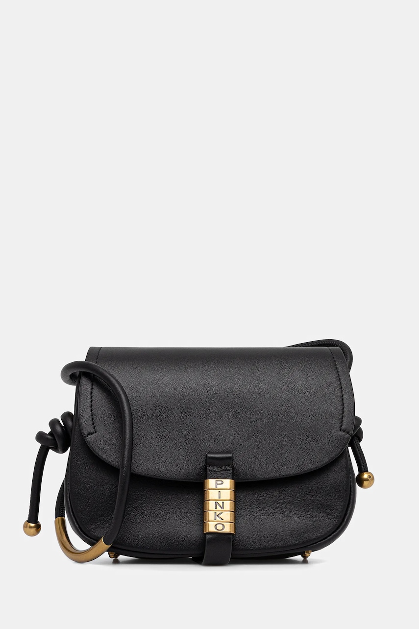 Kožená kabelka Pinko černá barva, 103831 A1ZX