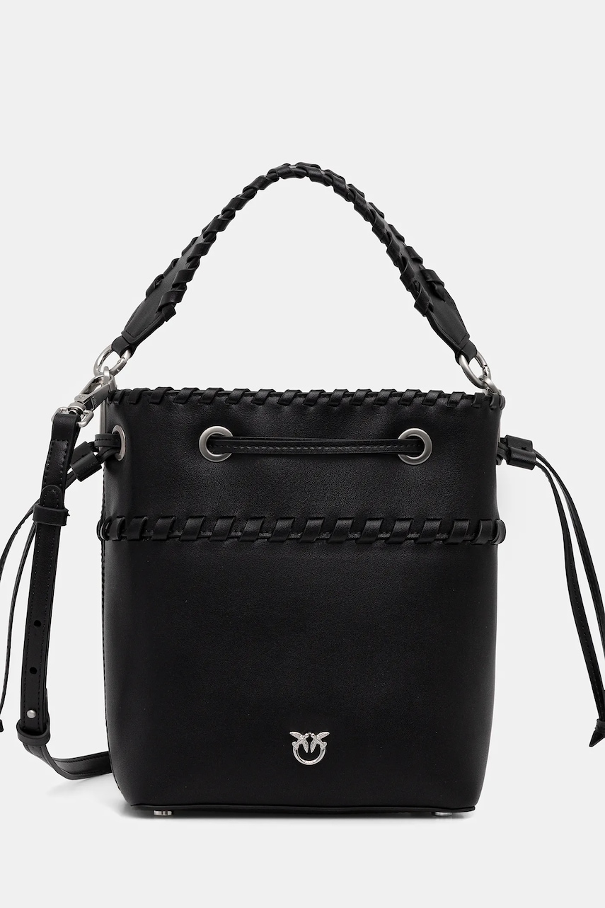 Kožená kabelka Pinko černá barva, 104303 A2OR