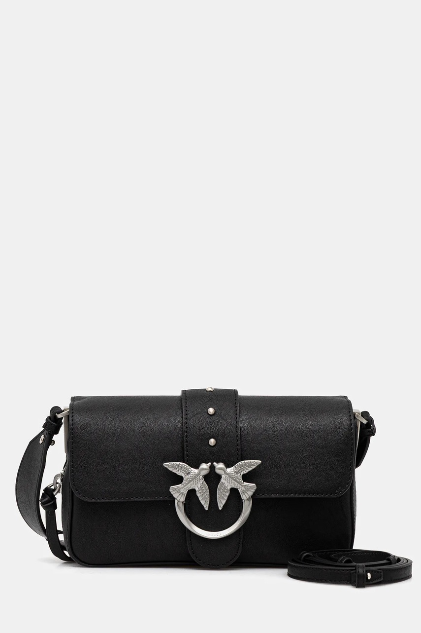 Kožená kabelka Pinko černá barva, 105345 A2JG