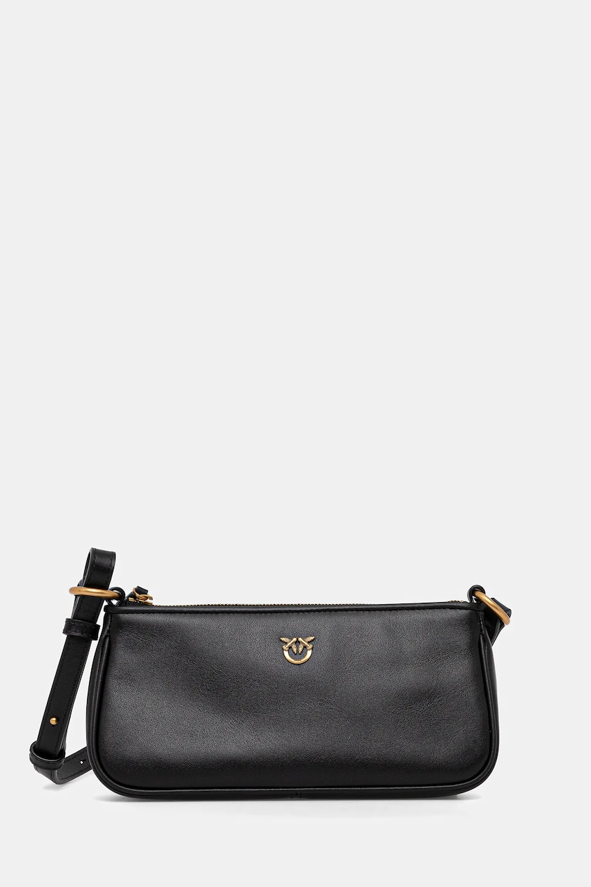 Kožená kabelka Pinko Horizontal černá barva, 105069 A0QO