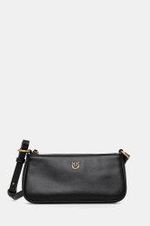 Kožená kabelka Pinko Horizontal černá barva, 105069 A0QO