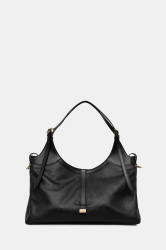 Kožená kabelka Pollini černá barva, PC4400PP0N QA1