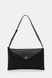 Kožená kabelka Pollini černá barva, PC4413PP0N QC0