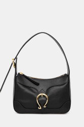 Kožená kabelka Pollini černá barva, PC4430PP0N QG1