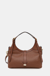 Kožená kabelka Pollini hnědá barva, PC4401PP0N QA1