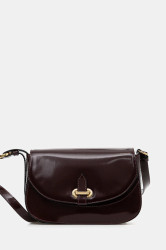 Kožená kabelka Pollini vínová barva, PC4403PP0N QB1