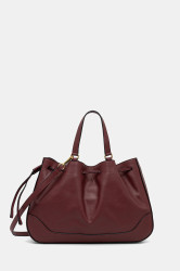 Kožená kabelka Pollini vínová barva, PC4428PP0N QG1