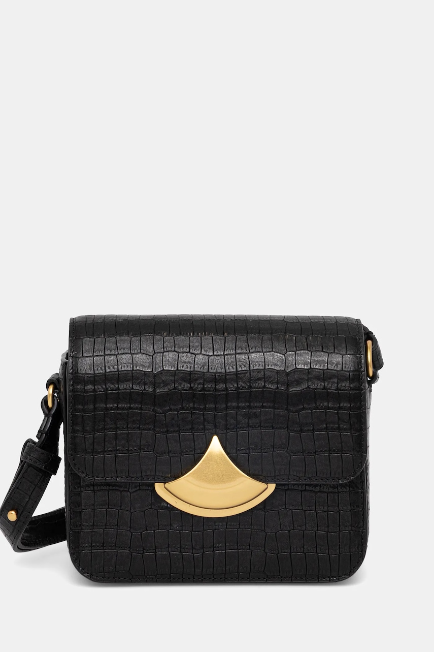 Kožená kabelka Sessun černá barva, 25102003