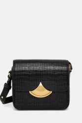 Kožená kabelka Sessun černá barva, 25102003