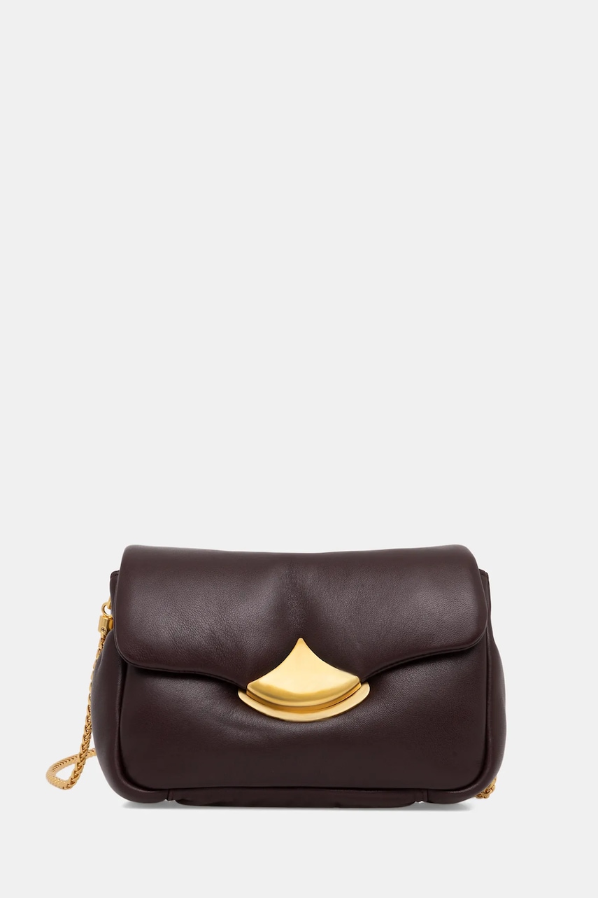 Kožená kabelka Sessun fialová barva, 25102018