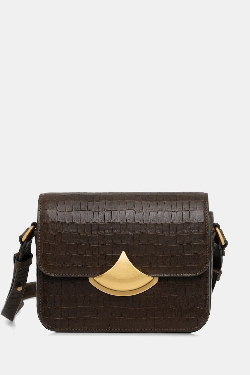 Kožená kabelka Sessun hnědá barva, 25102003