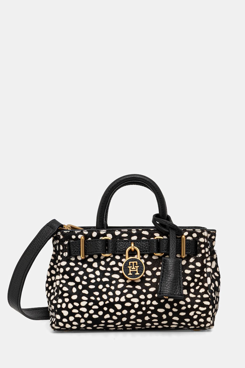 Kožená kabelka Tommy Hilfiger béžová barva, AW0AW18168