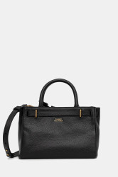Kožená kabelka Tommy Hilfiger černá barva, AW0AW17926