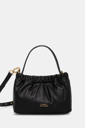 Kožená kabelka Tommy Hilfiger černá barva, AW0AW18306
