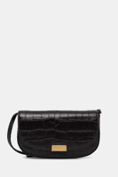 Kožená kabelka Tommy Hilfiger hnědá barva, AW0AW18203