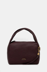 Kožená kabelka Tommy Hilfiger vínová barva, AW0AW18150