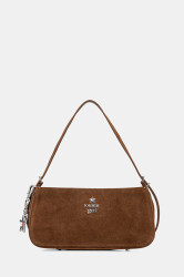 Kožená kabelka Tommy Jeans hnědá barva, AW0AW18309