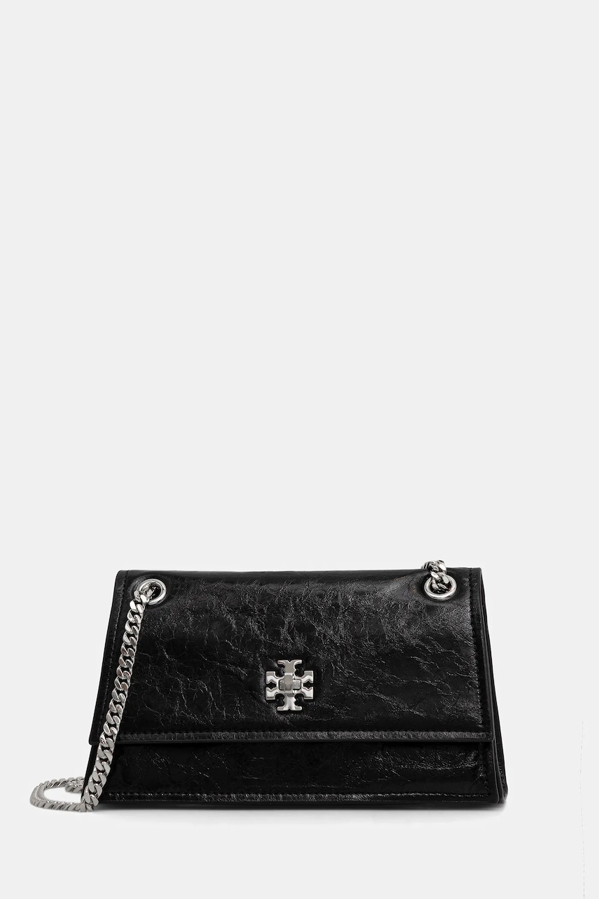 Kožená kabelka Tory Burch Kira Turnlock černá barva, 176642-001