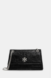 Kožená kabelka Tory Burch Kira Turnlock černá barva, 176642-001