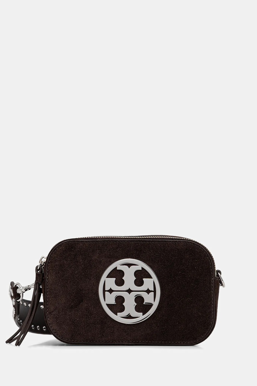 Kožená kabelka Tory Burch Miller hnědá barva, 174301.201
