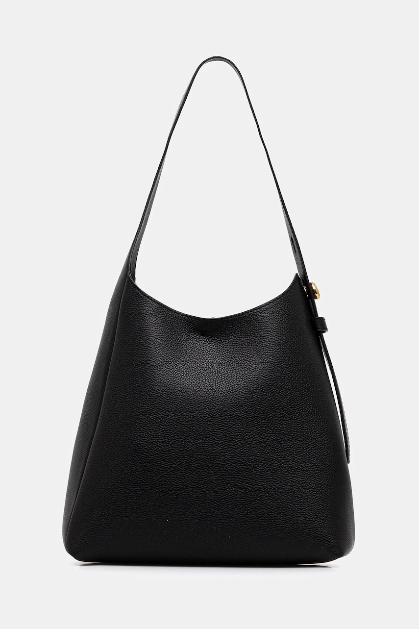 Kožená kabelka Tory Burch Romy černá barva, 175172-001