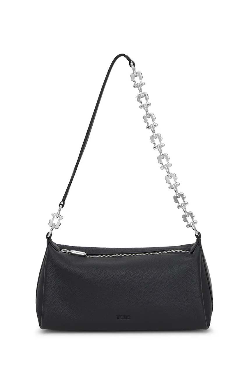 Kožená kabelka Tous FOLD černá barva, 2002306751