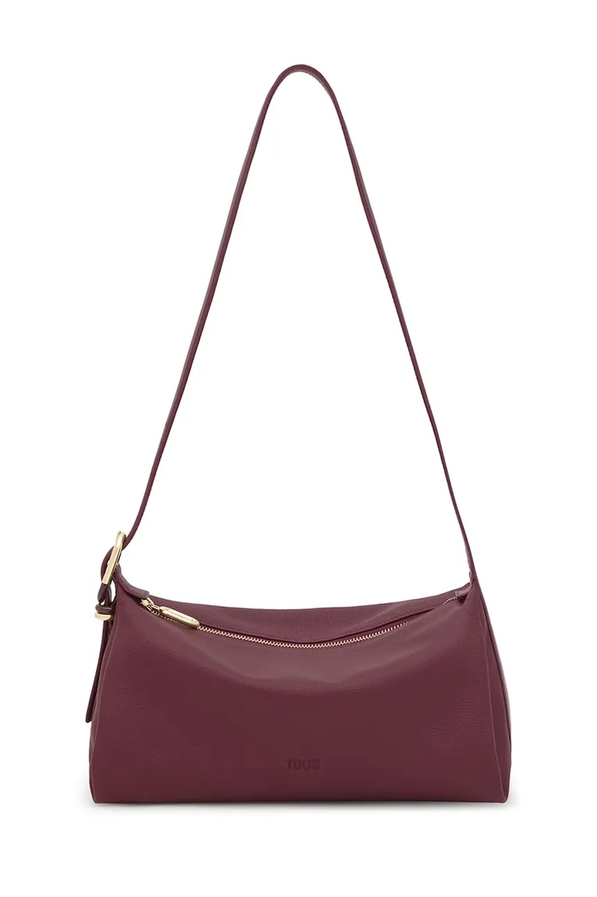Kožená kabelka Tous FOLD vínová barva, 2002306721