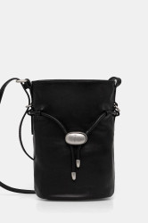 Kožená kabelka Trussardi černá barva, Z600E005977N