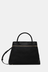 Kožená kabelka Twinset černá barva, 252TD8260