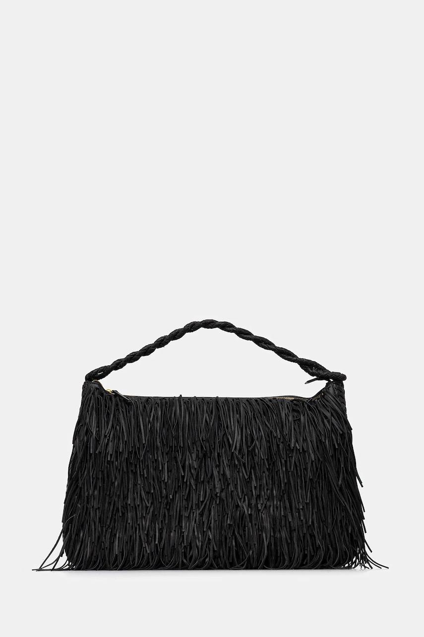 Kožená kabelka Twinset černá barva, 252TS8EAA