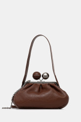 Kožená kabelka Weekend Max Mara LECITO hnědá barva, 2525516075600