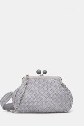 Kožená kabelka Weekend Max Mara PANCIA šedá barva, 2525516154600