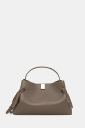 Kožená kabelka Yuzefi GYOZA šedá barva, YUZSS25-HB-GZ-L052