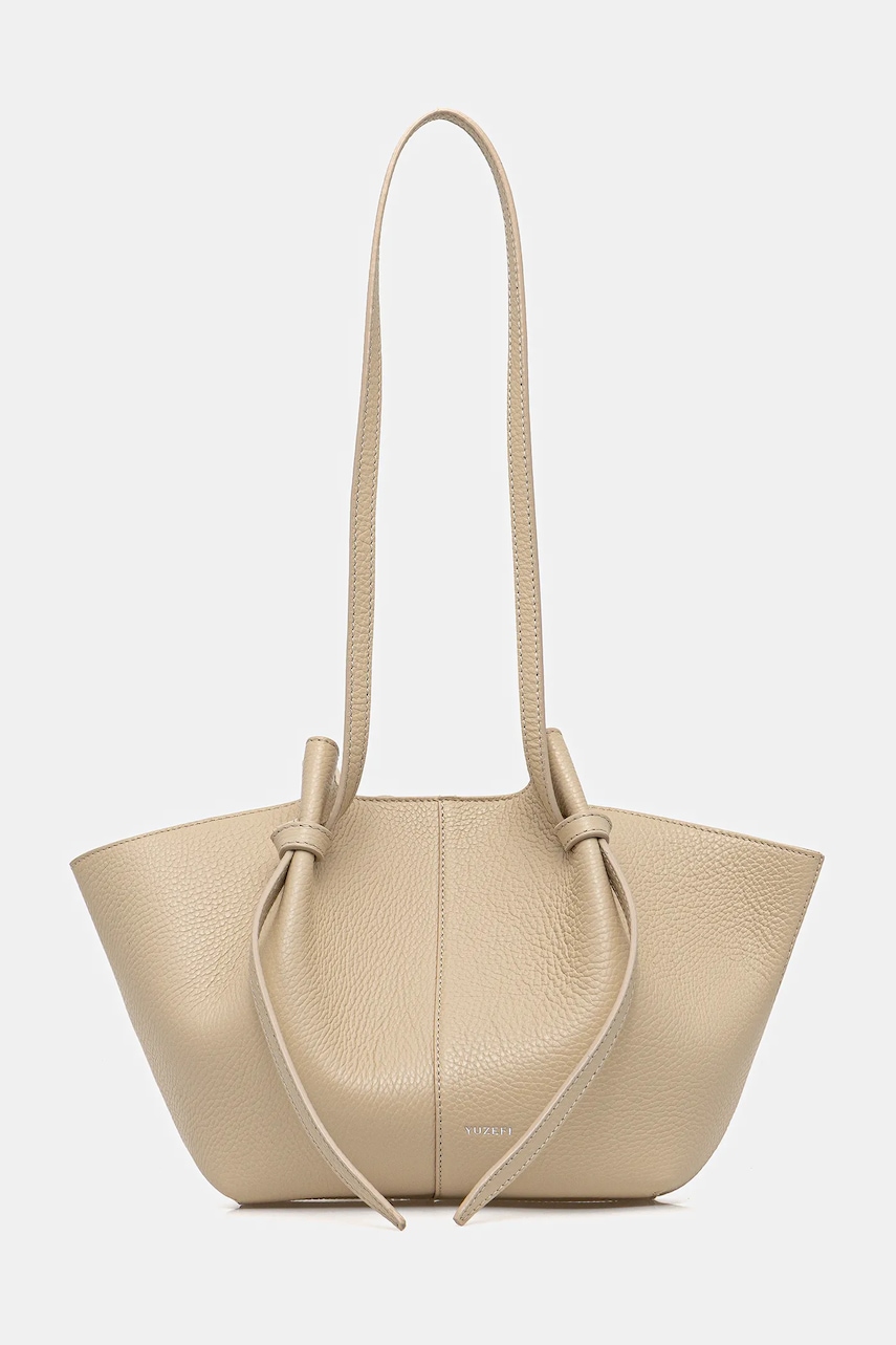 Kožená kabelka Yuzefi MOCHI béžová barva, YUZRS26-HB-MO-L066