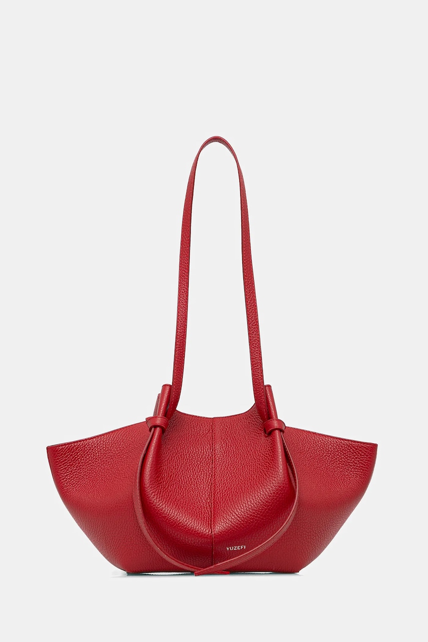 Kožená kabelka Yuzefi MOCHI červená barva, YUZPF25-HB-MO-L060