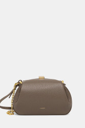 Kožená kabelka Yuzefi OYSTER šedá barva, YUZSS25-HB-MOYC-L052