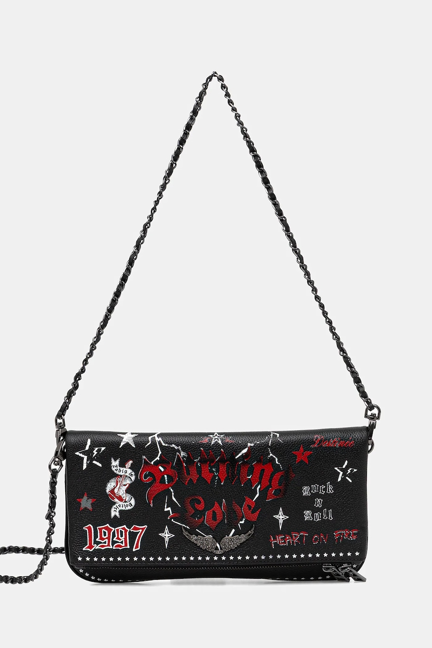 Kožená kabelka ZADIG&VOLTAIRE černá barva, LWBA04029