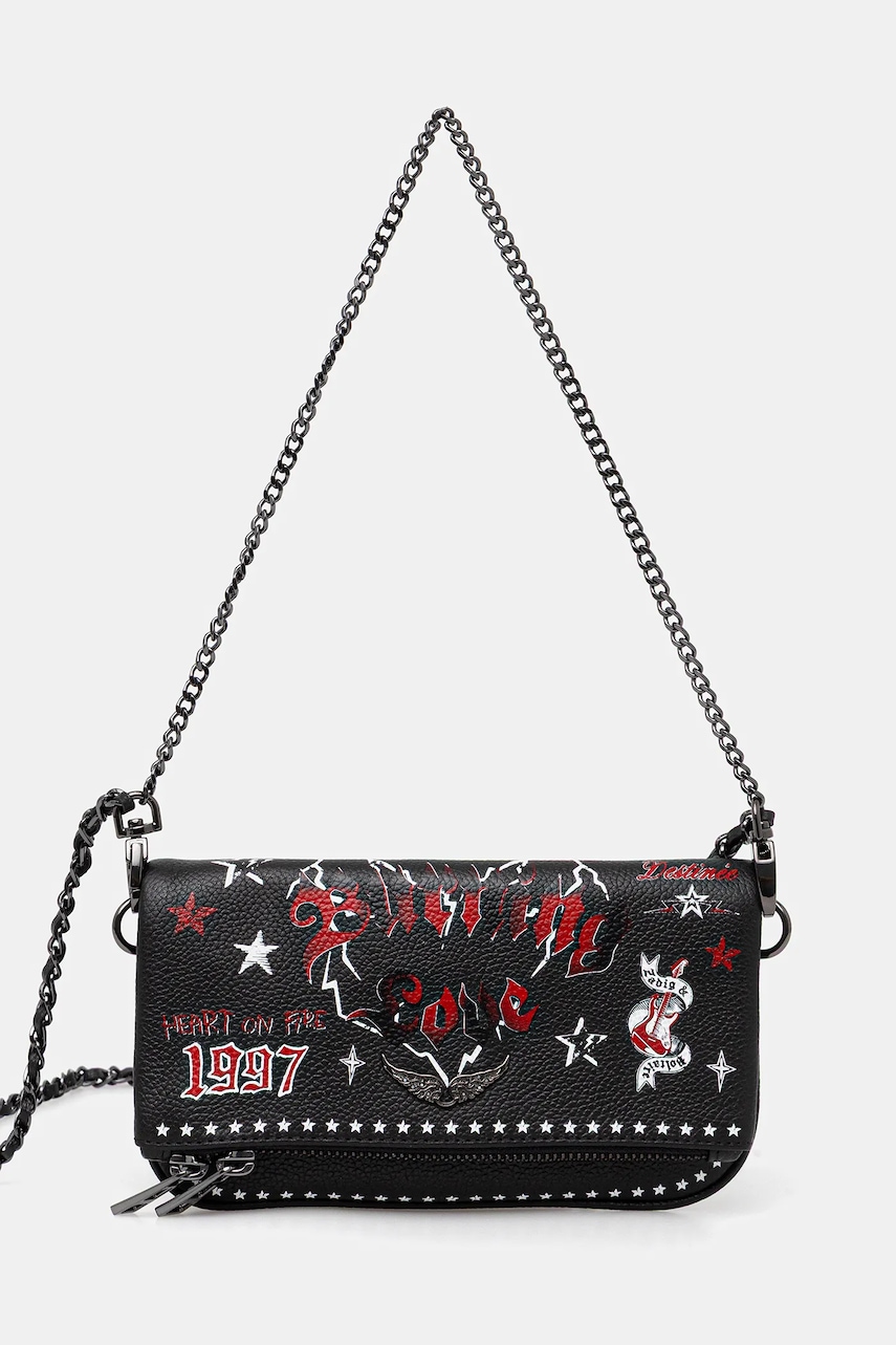 Kožená kabelka ZADIG&VOLTAIRE černá barva, LWBA04040