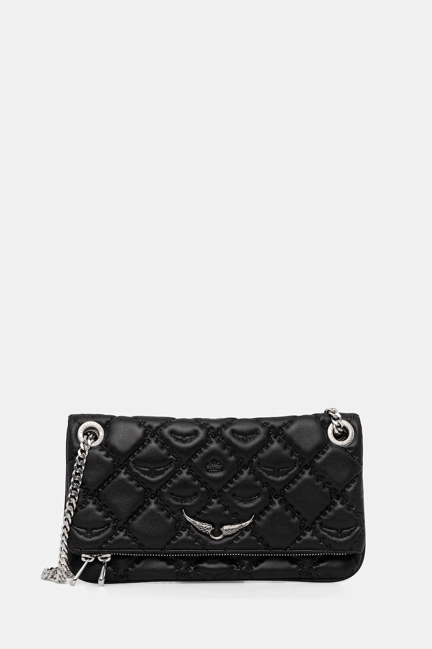 Kožená kabelka ZADIG&VOLTAIRE černá barva, LWBA04053