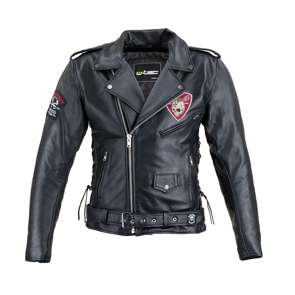 Kožená moto bunda W-TEC Black Heart Perfectis černá M